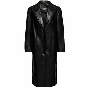 New Stand Studio Vegan Leather Longline Midi Length Trench Coat Women's M/L